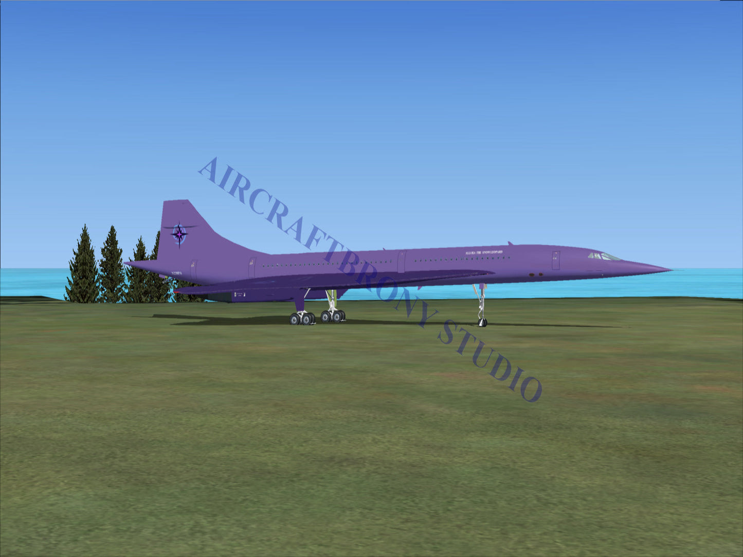 Allura Snow Leopard Aerospatiale Concorde (Digital Image) Digital Image