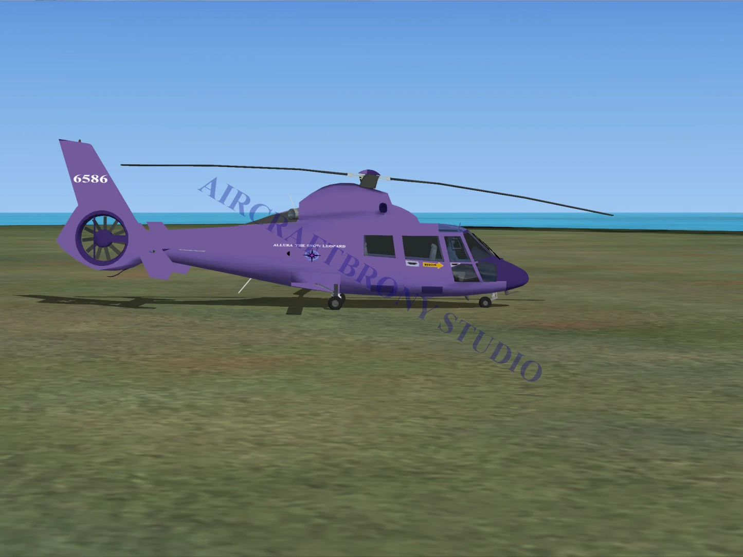 Allura Snow Leopard Aerospatiale HH65 Dolphin (Digital Image) Digital Image