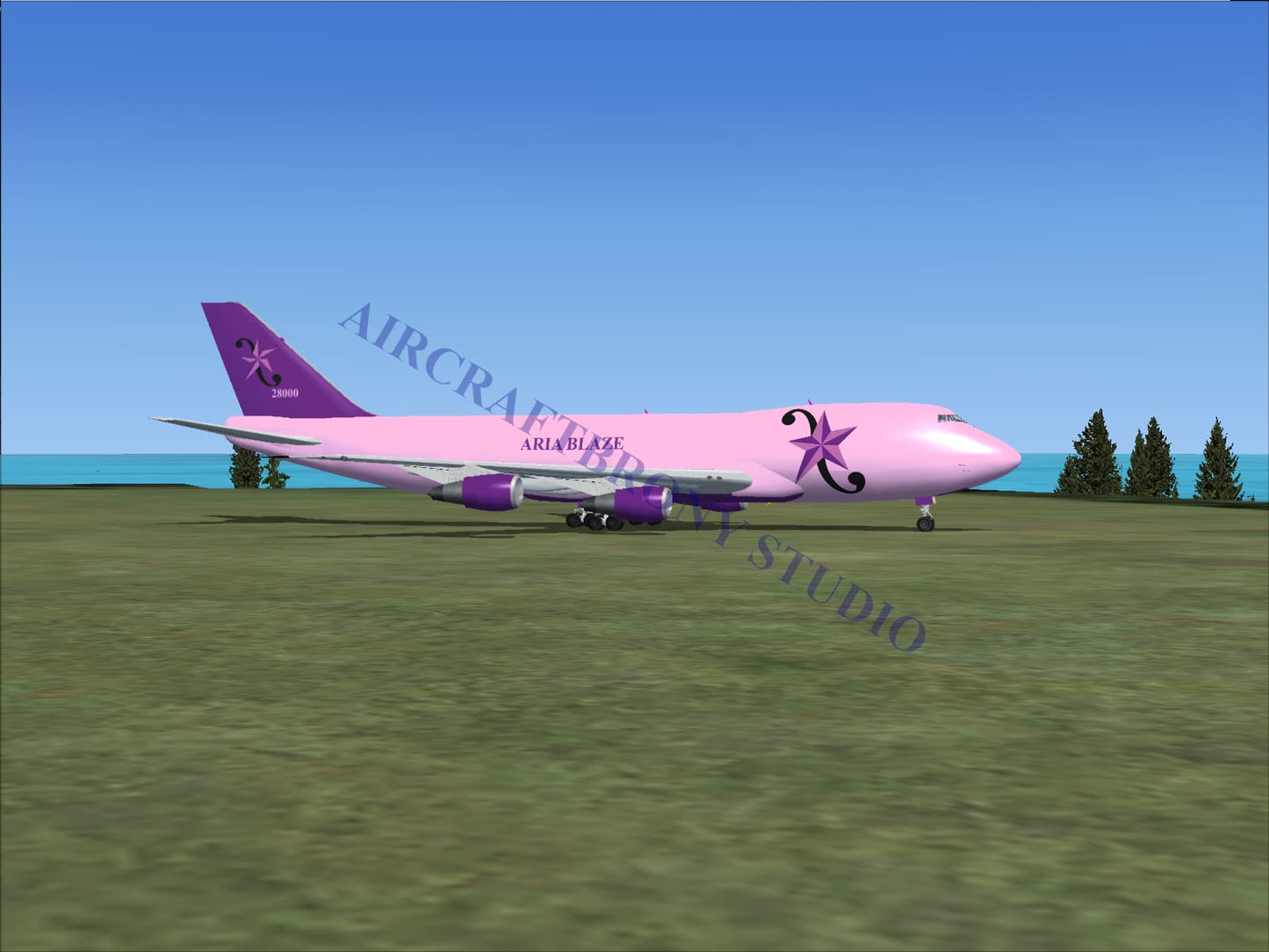 Aria Blaze Boeing 747-200 (Digital Image) Digital Image