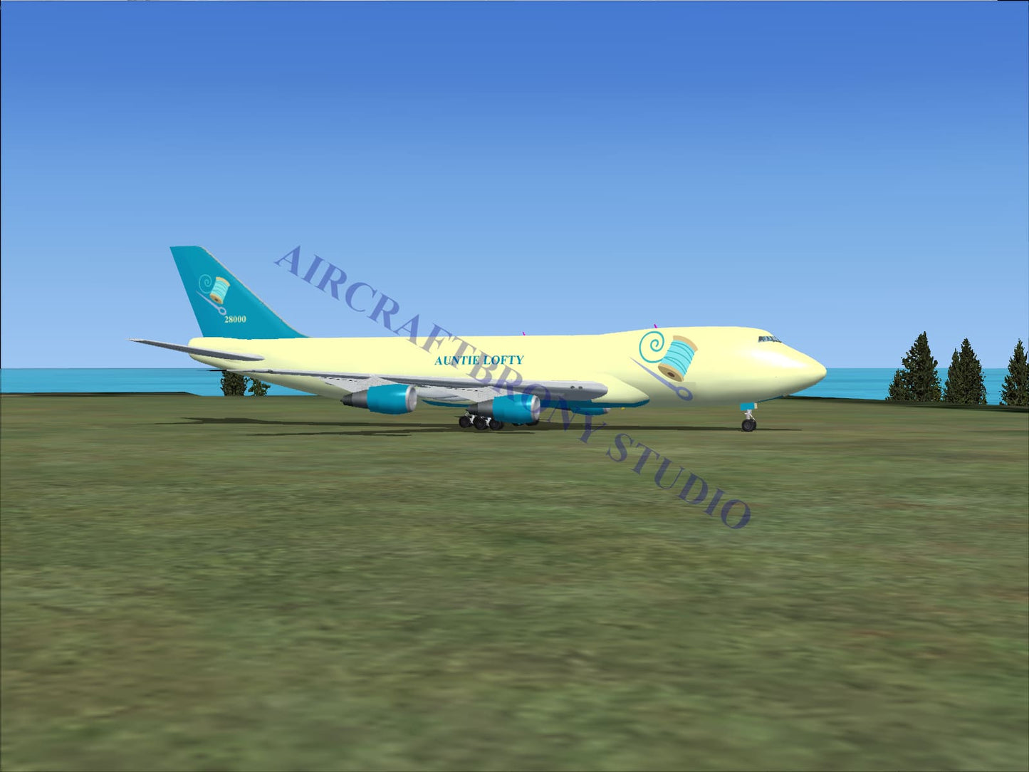 Auntie Lofty Boeing 747-200 (Digital Image) Digital Image