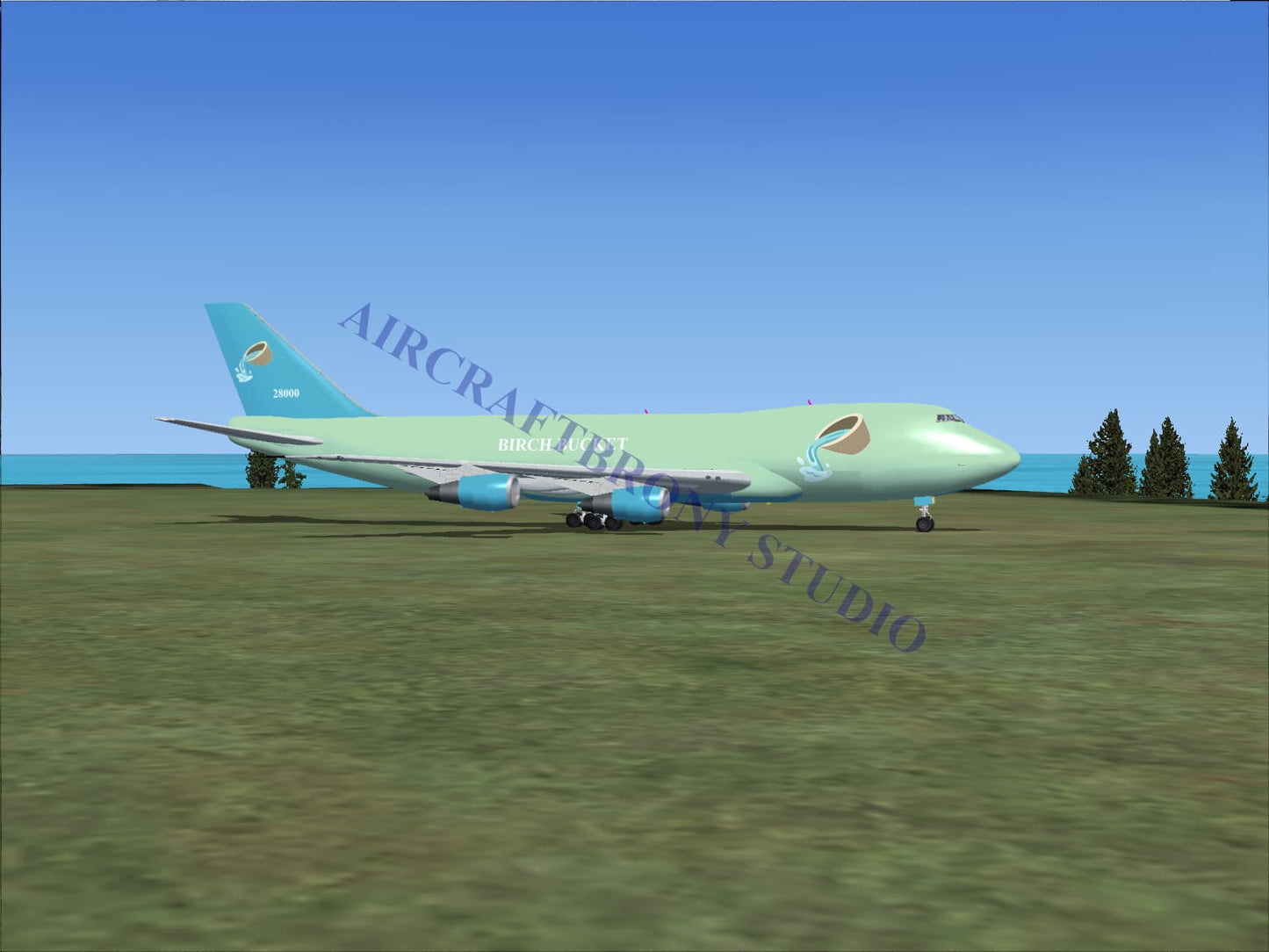 Birch Bucket Boeing 747-200 (Digital Image) Digital Image