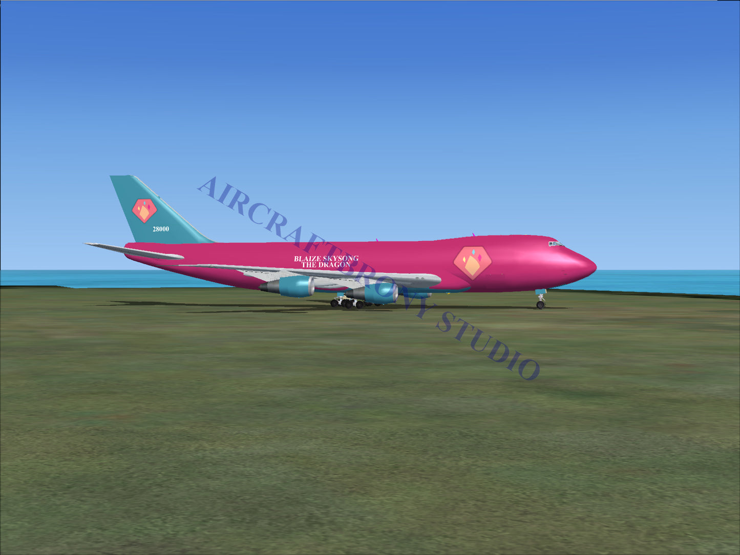 Blaize Skysong The Dragon Boeing 747-200 (Digital Image) Digital Image