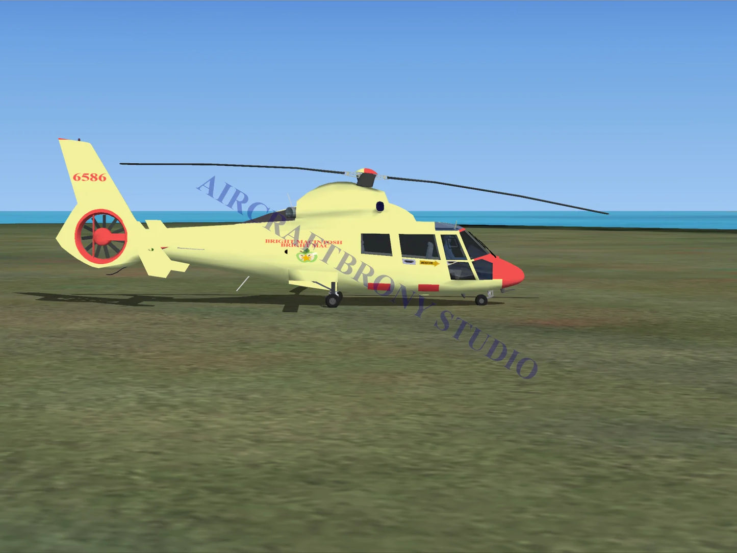 Bright Macintosh Aerospatiale HH65 Dolphin (Digital Image) Digital Image