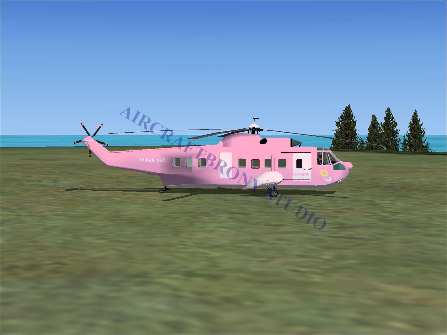 Clear Sky Sikorsky S-61N (Digital Image) Digital Image