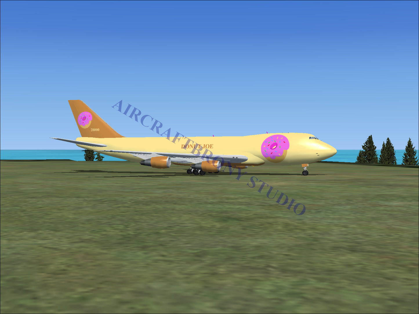 Donut Joe Boeing 747-200 (Digital Image) Digital Image