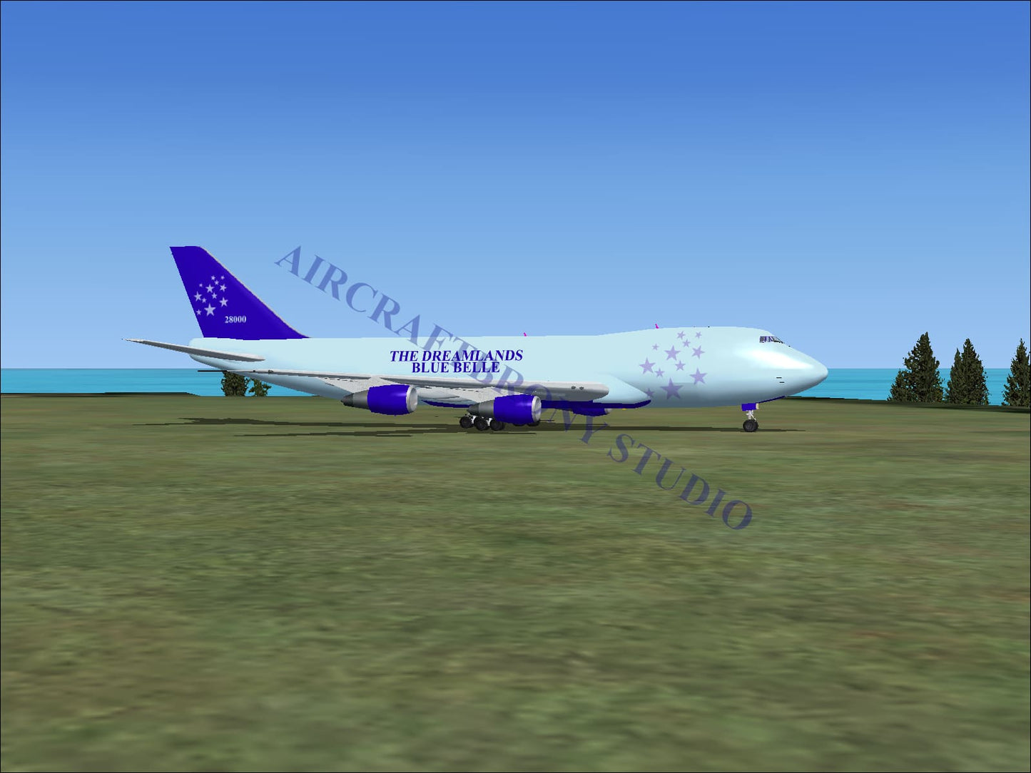 The Dreamlands (Blue Belle) Boeing 747-200 (Digital Image) Digital Image