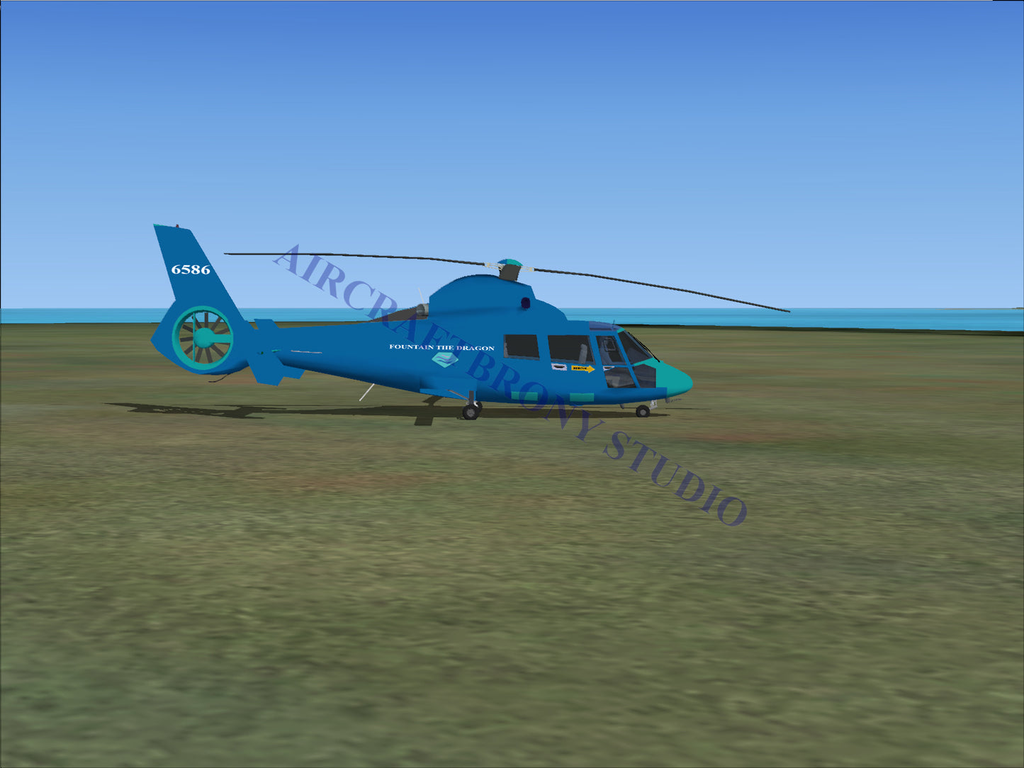 Fountain The Dragon Aerospatiale HH65 Dolphin (Digital Image) Digital Image