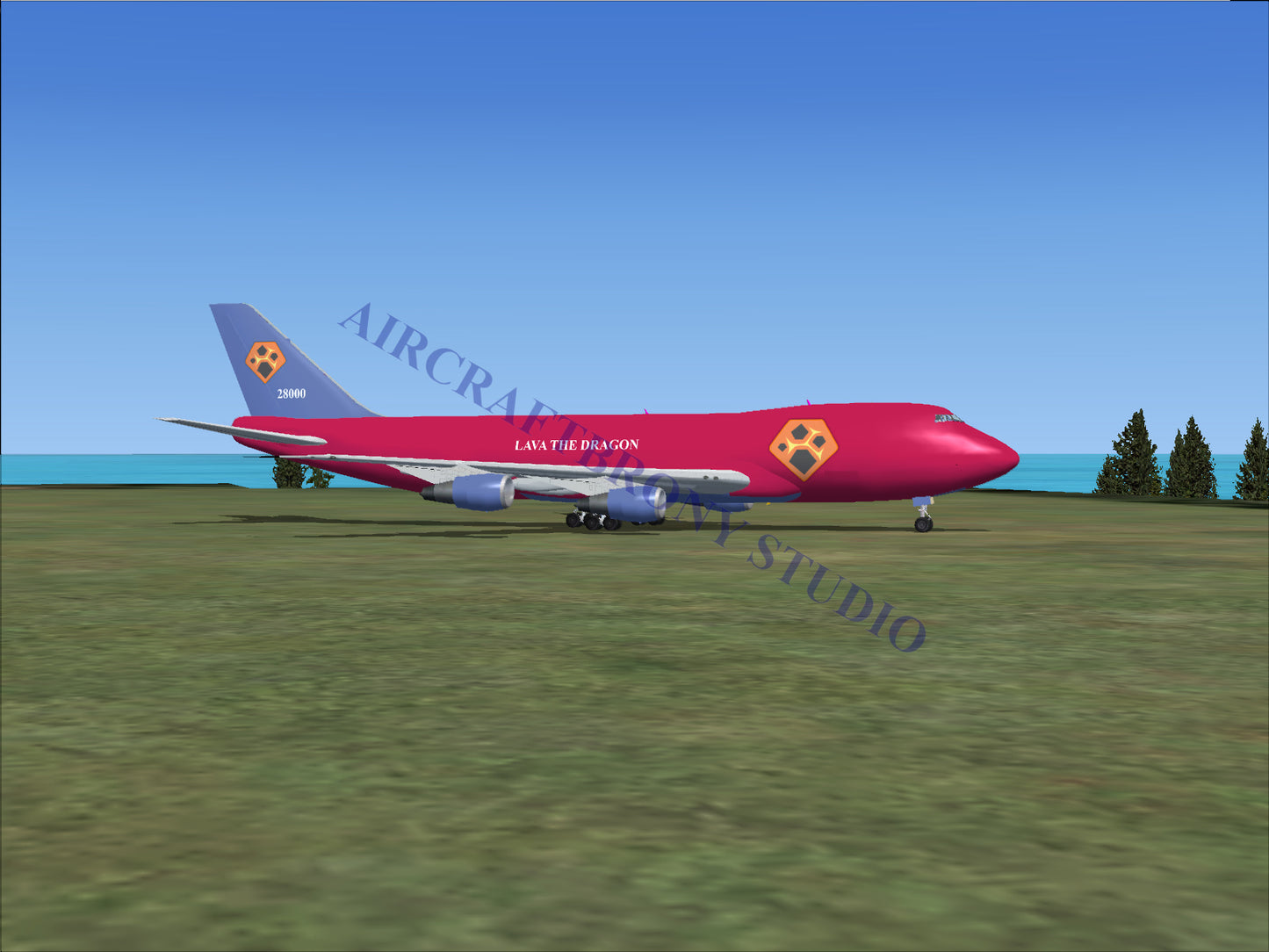 Lava The Dragon Boeing 747-200 (Digital Image) Digital Image