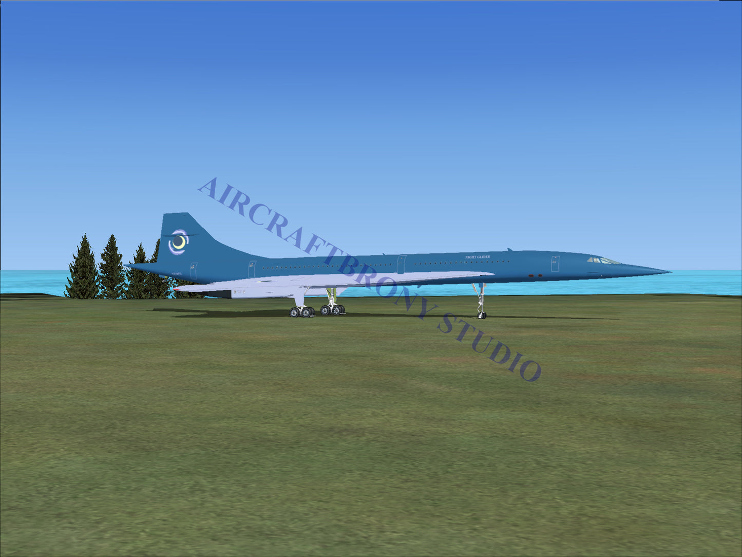 Night Glider Aerospatiale Concorde (Digital Image) Digital Image