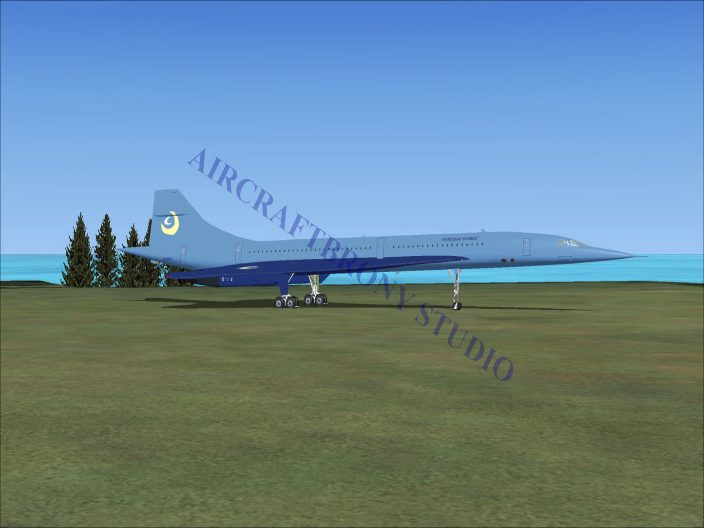 Nightlight Sparkle Aerospatiale Concorde (Digital Image) Digital Image