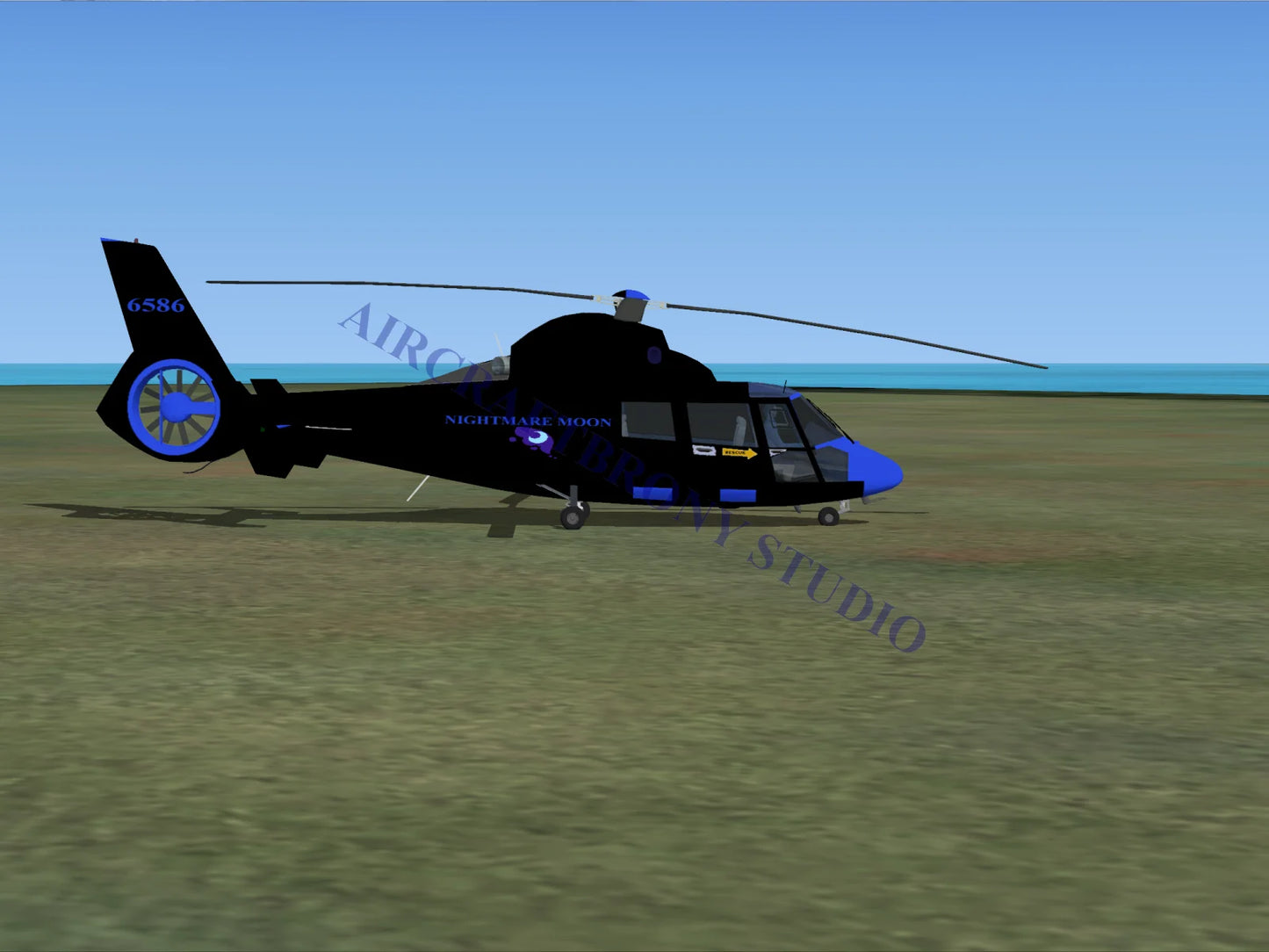 Nightmare Moon Aerospatiale HH65 Dolphin (Digital Image) Digital Image