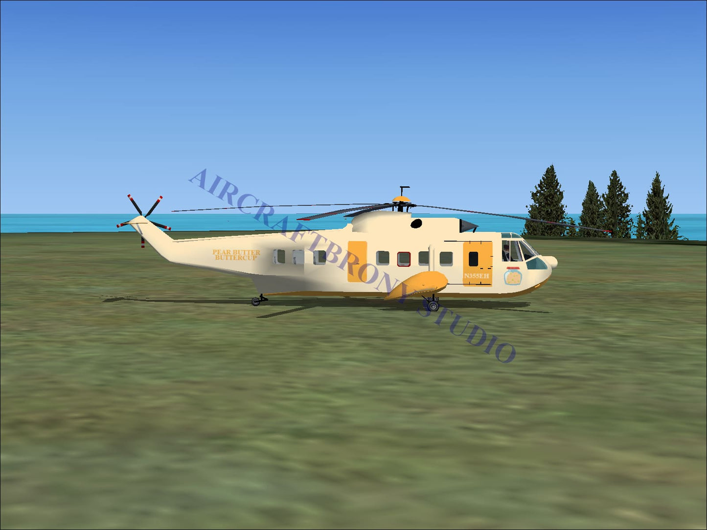 Pear Butter Sikorsky S-61N (Digital Image) Digital Image