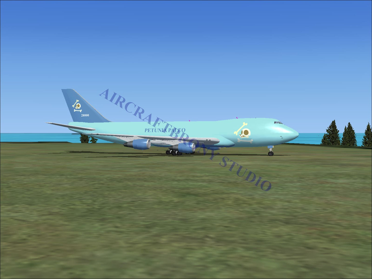 Petunia Paleo Boeing 747-200 (Digital Image) Digital Image