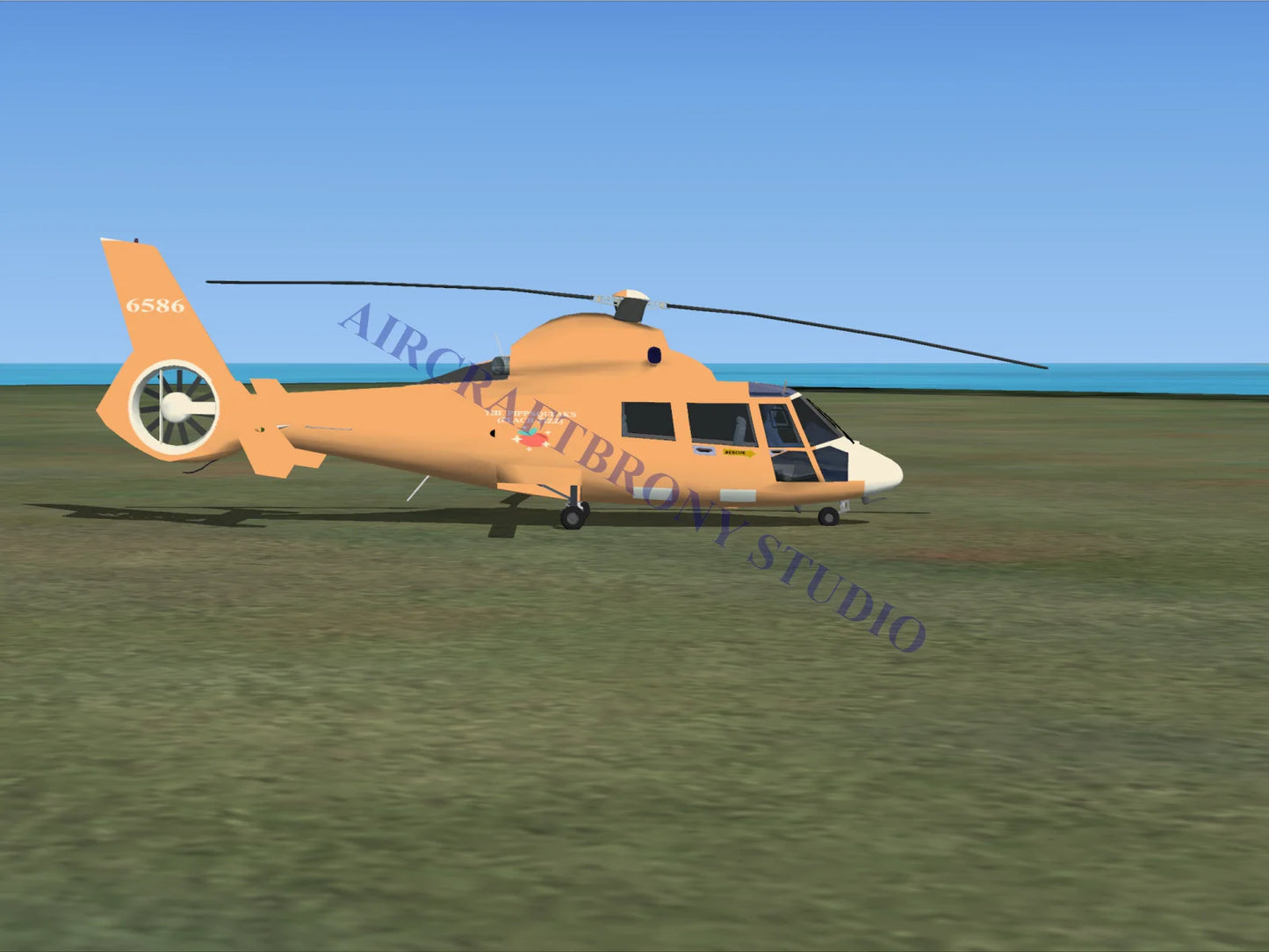Pippsqueaks (Peach Fizz) Aerospatiale HH65 Dolphin (Digital Image) Digital Image