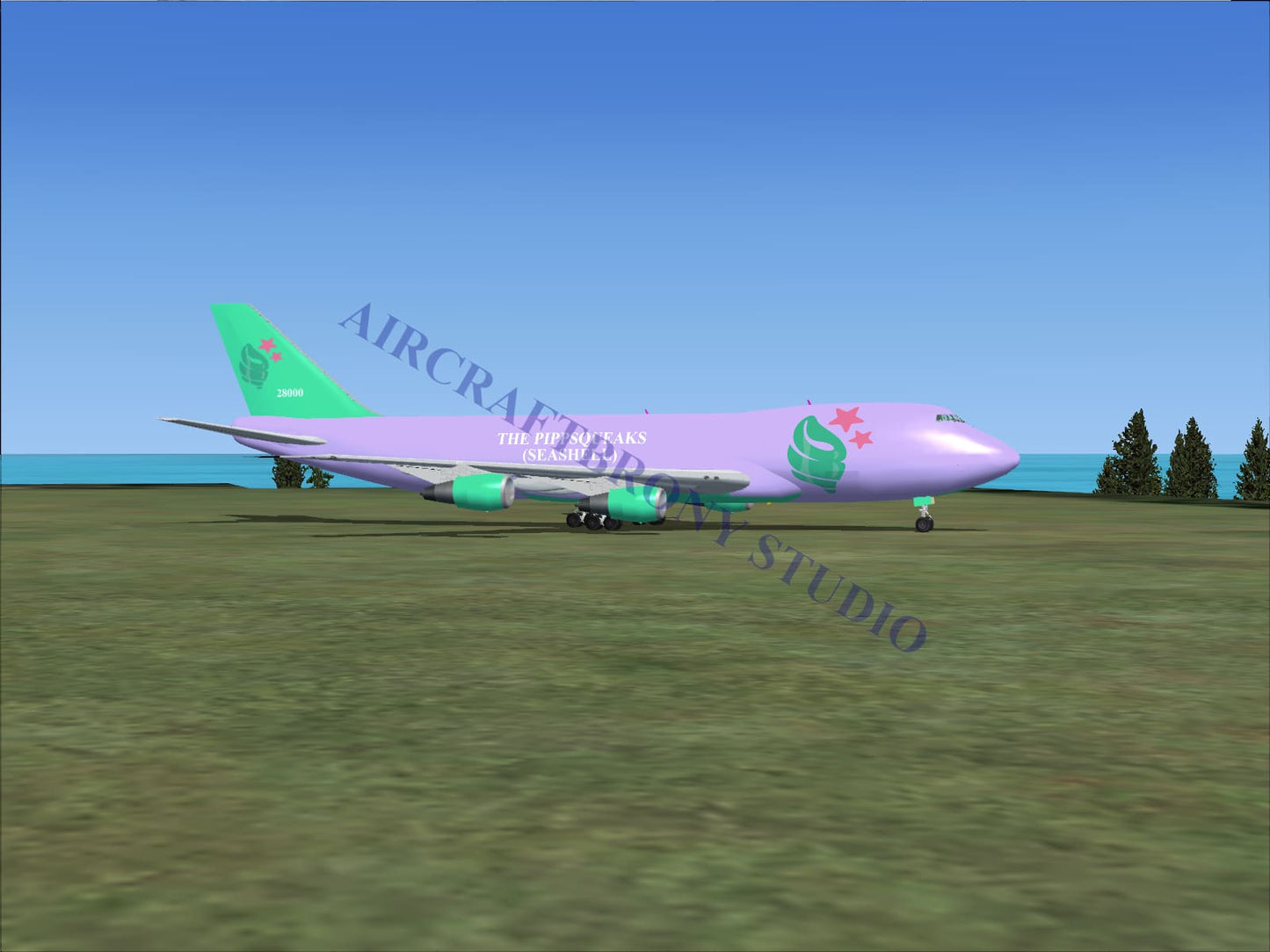 Pippsqueaks (Seashell) Boeing 747-200 (Digital Image) Digital Image