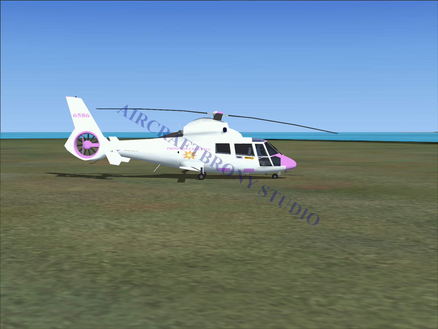 Princess Celestia Aerospatiale HH65 Dolphin (Digital Image) Digital Image