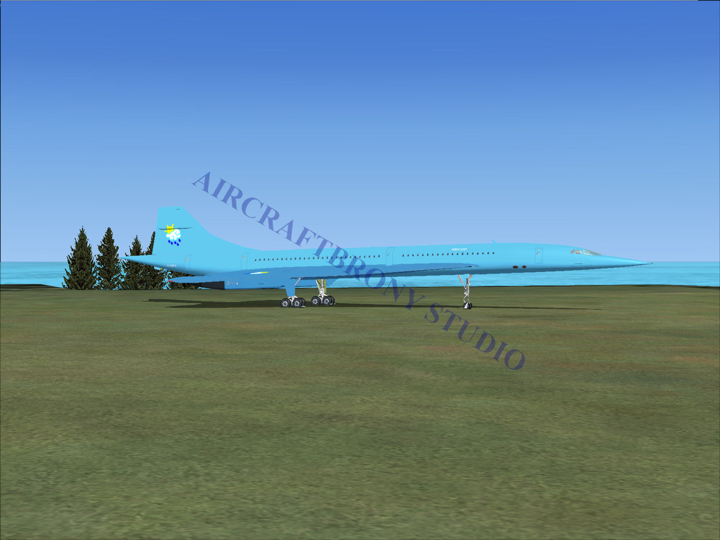 Spring Rain Aerospatiale Concorde (Digital Image) Digital Image