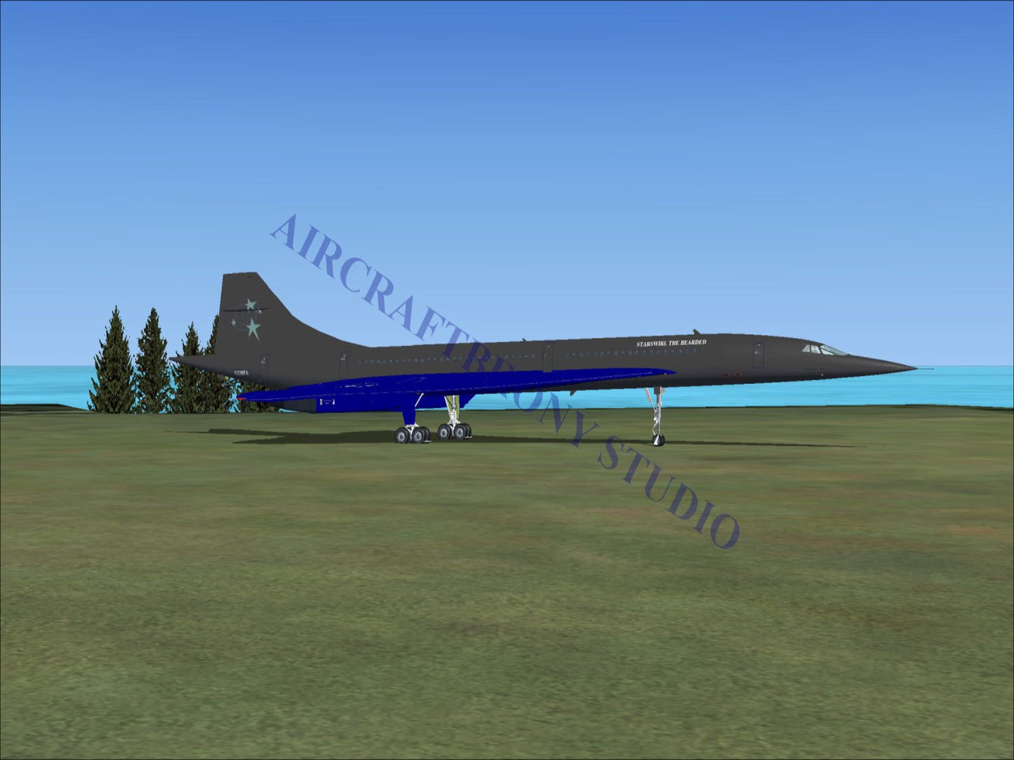 Starswirl Bearded Aerospatiale Concorde (Digital Image) Digital Image