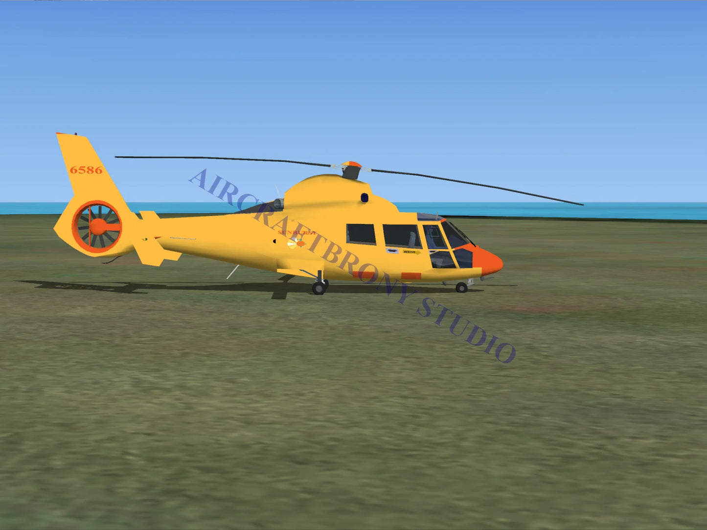Sunburst Aerospatiale HH65 Dolphin (Digital Image) Digital Image
