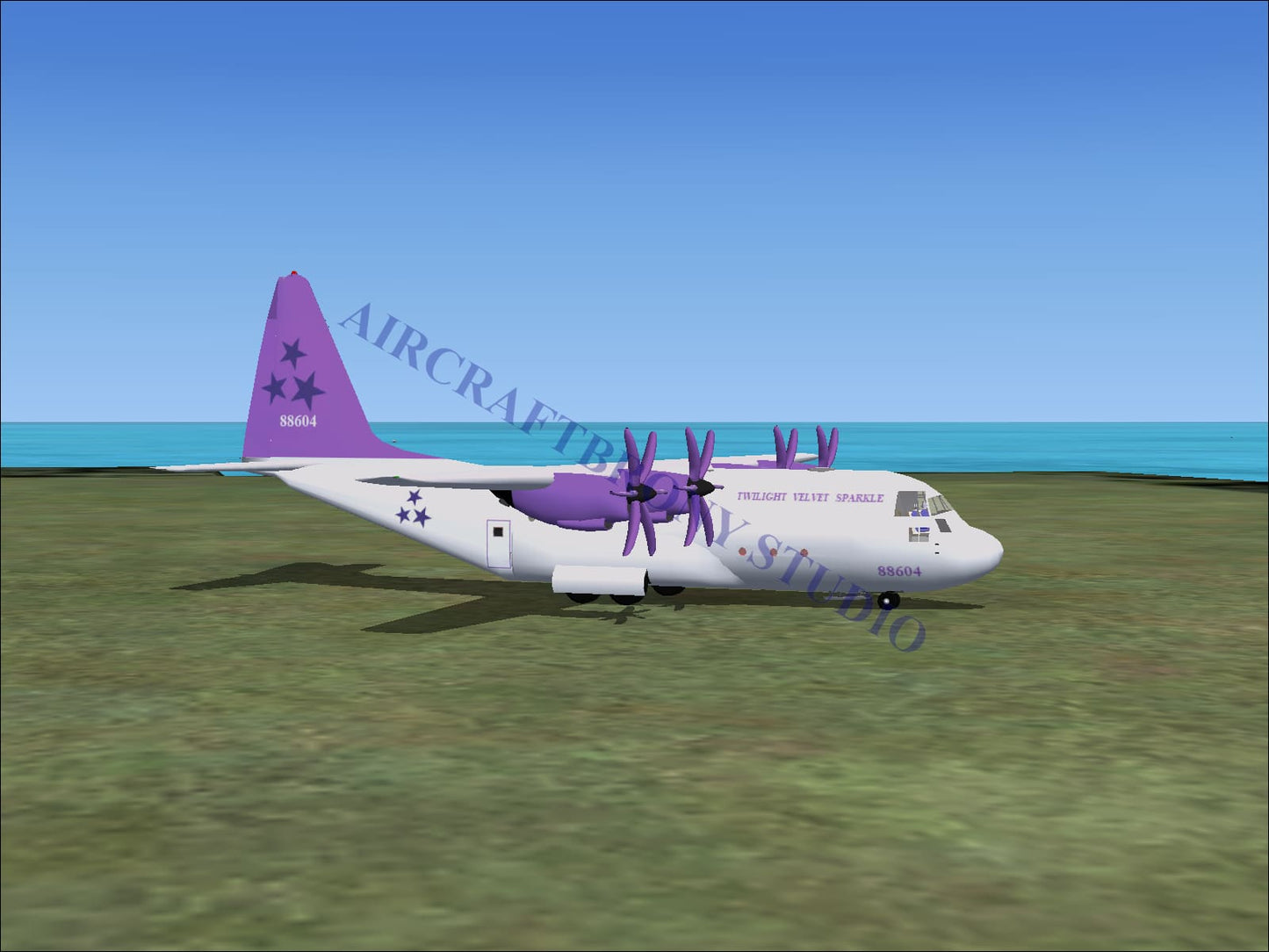 Twilight Velvet Sparkle Lockheed C-130 (Digital Image) Digital Image