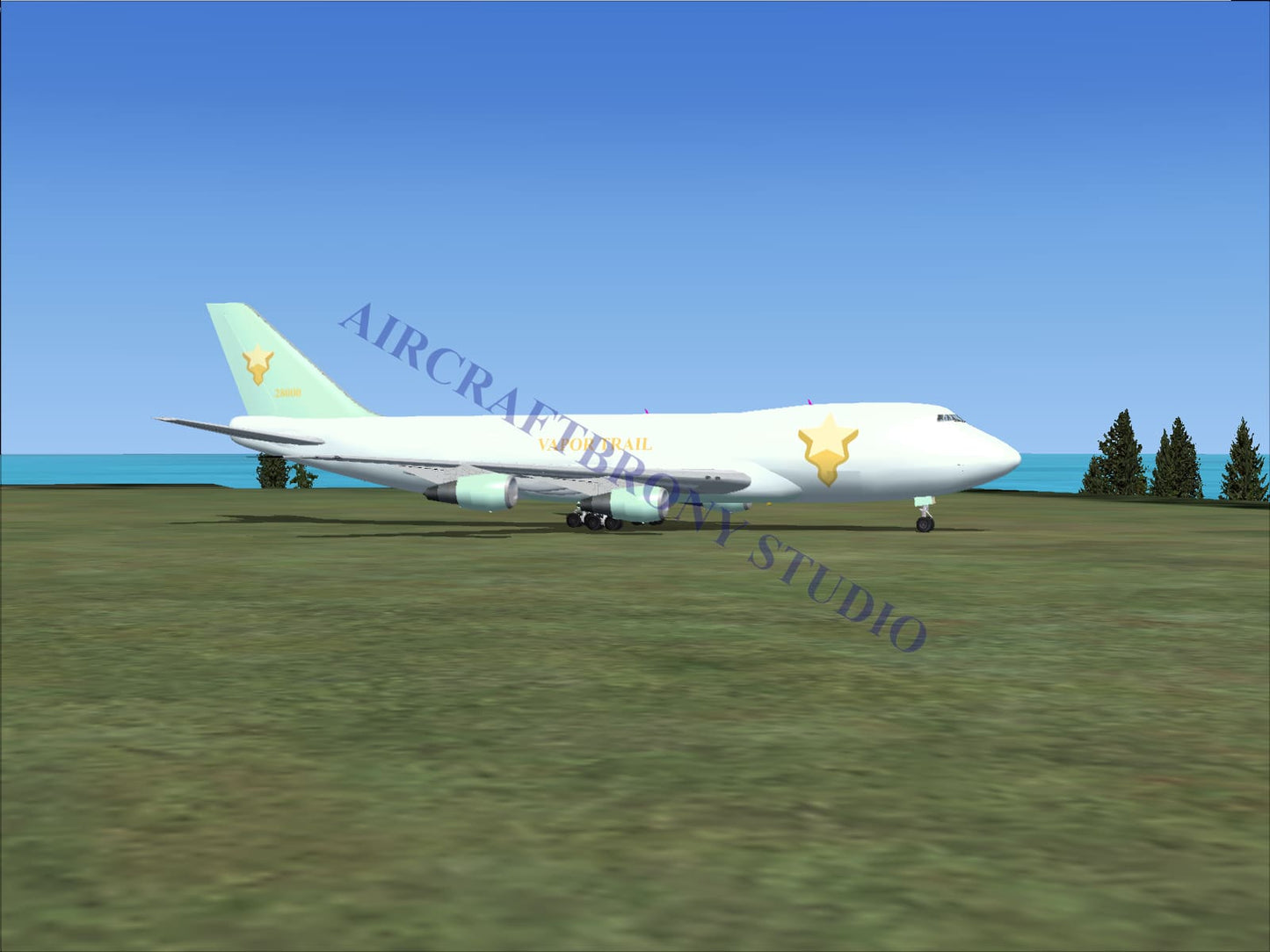 Vapor Trail Boeing 747-200 (Digital Image) Digital Image