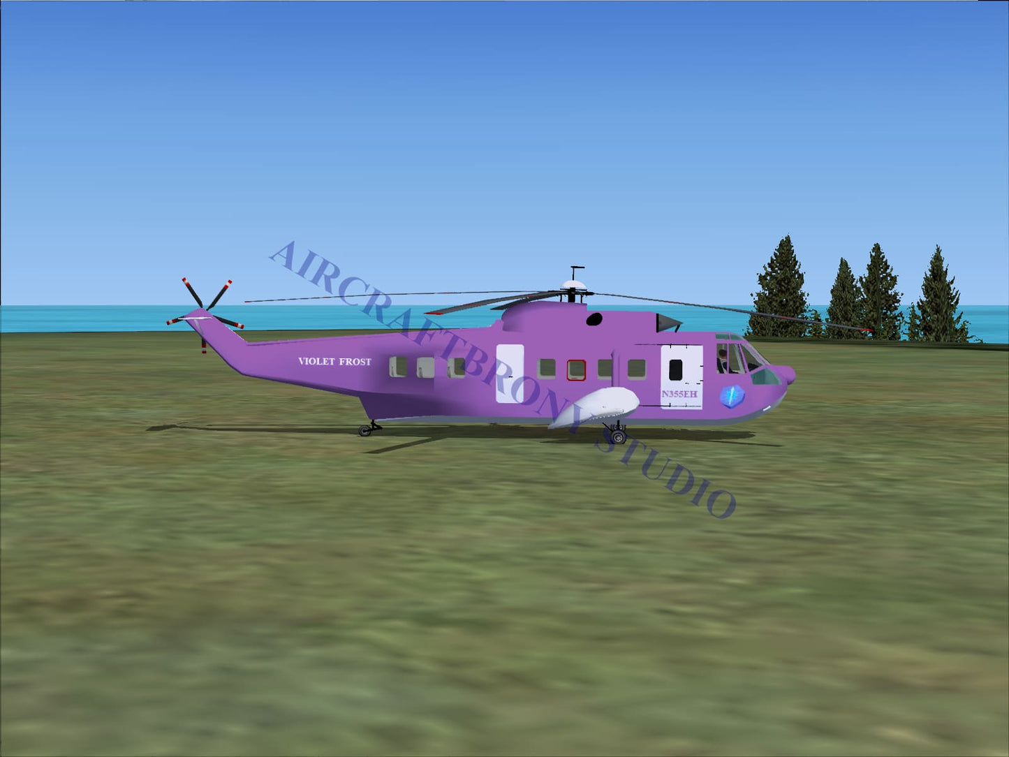 Violet Frost Sikorsky S-61N (Digital Image) Digital Image