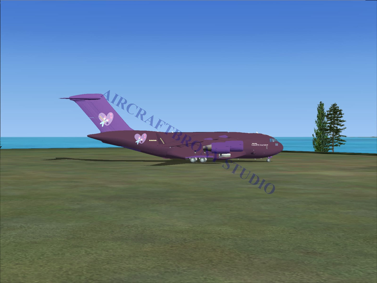 Violette Rainbow Boeing C-17 (Digital Image) Digital Image