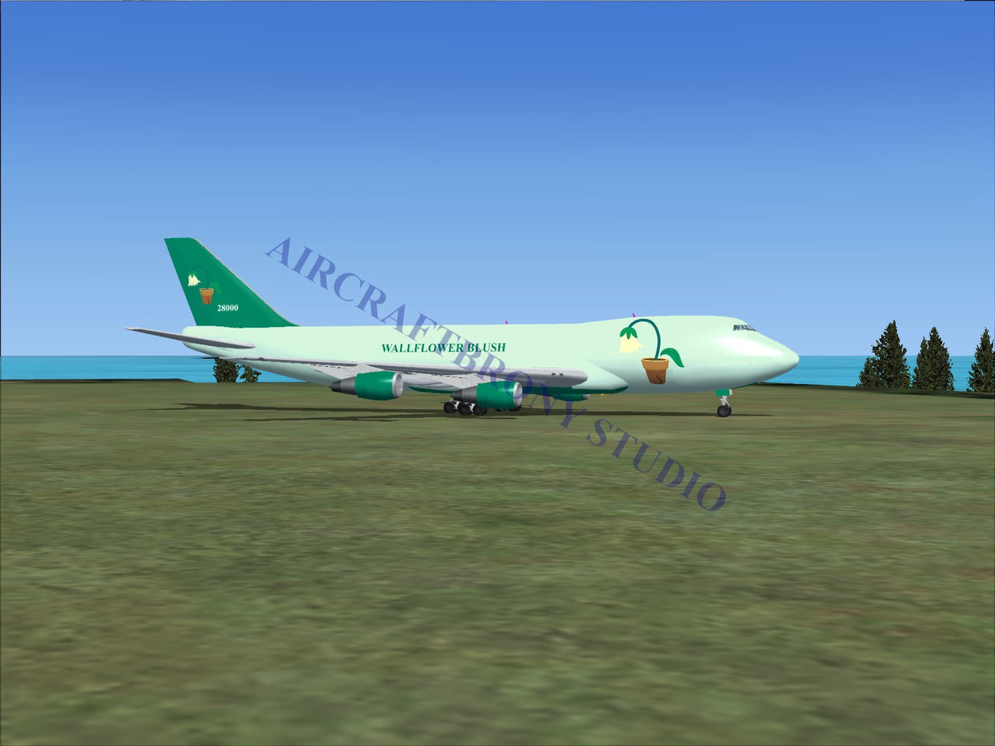 Wallflower Blush Boeing 747-200 (Digital Image) Digital Image