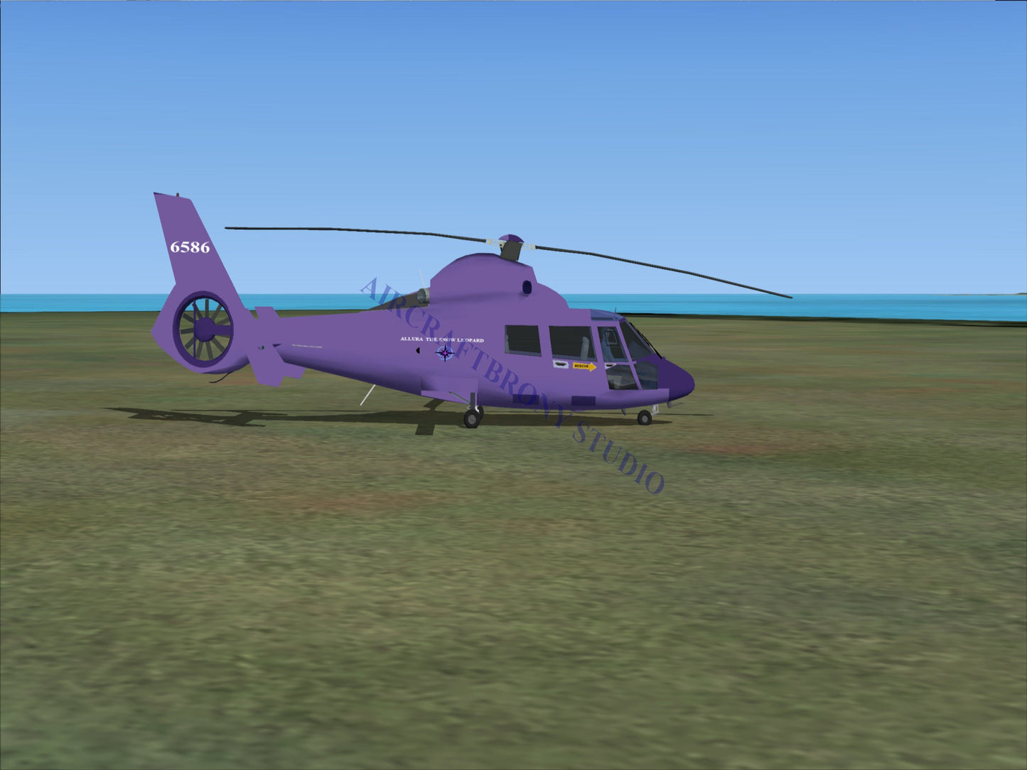 Allura Snow Leopard Aerospatiale HH65 Dolphin (Digital Image) Digital Image