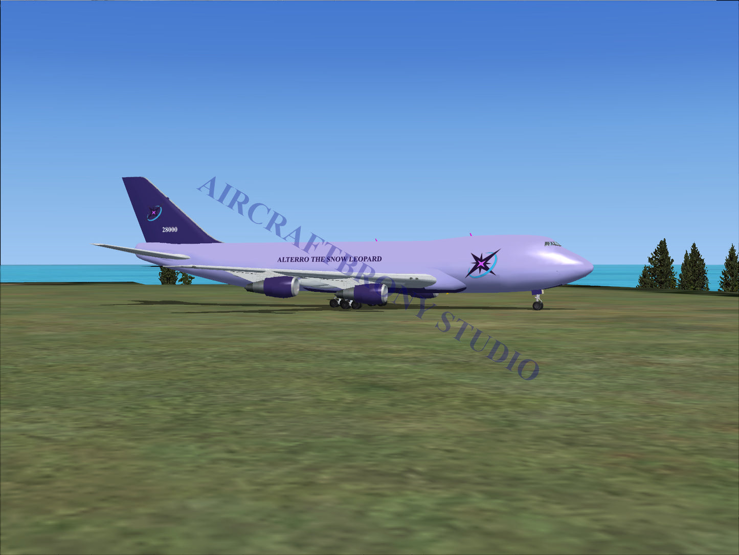 Alterro The Snow Leopard Boeing 747-200 (Digital Image) Digital Image