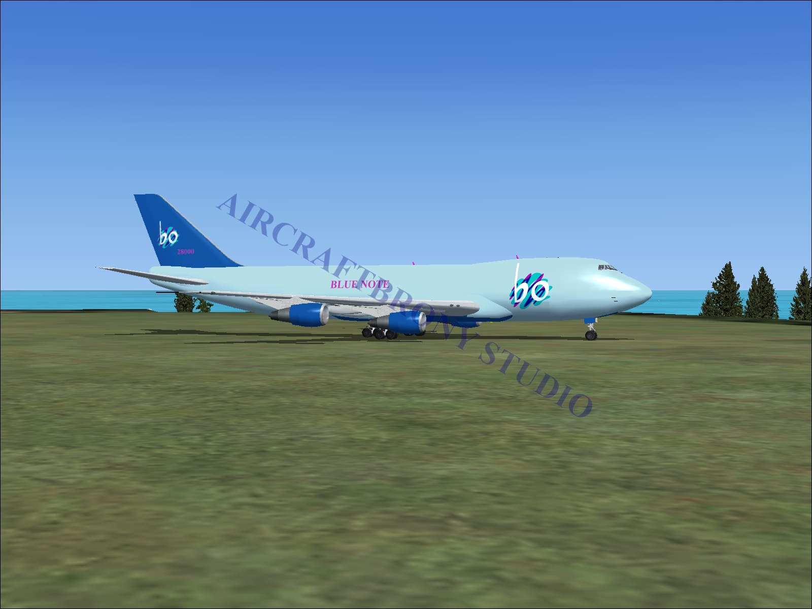 Blue Note Boeing 747-200 (Digital Image) Digital Image
