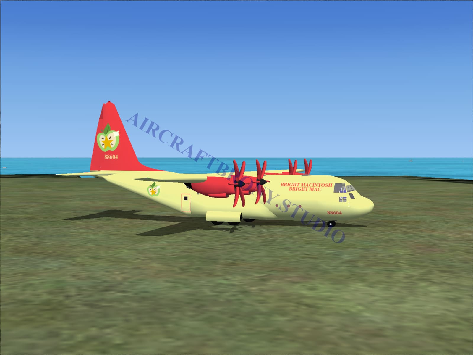 Bright Macintosh Lockheed C-130 (Digital Image) Digital Image