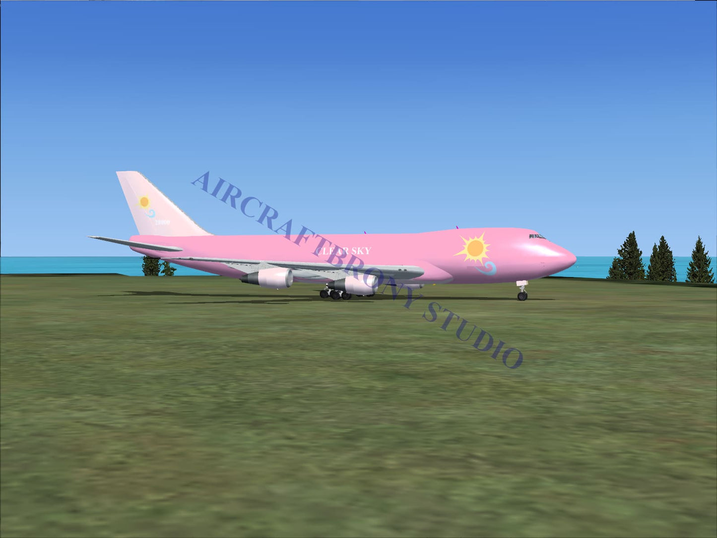 Clear Sky Boeing 747-200 (Digital Image) Digital Image