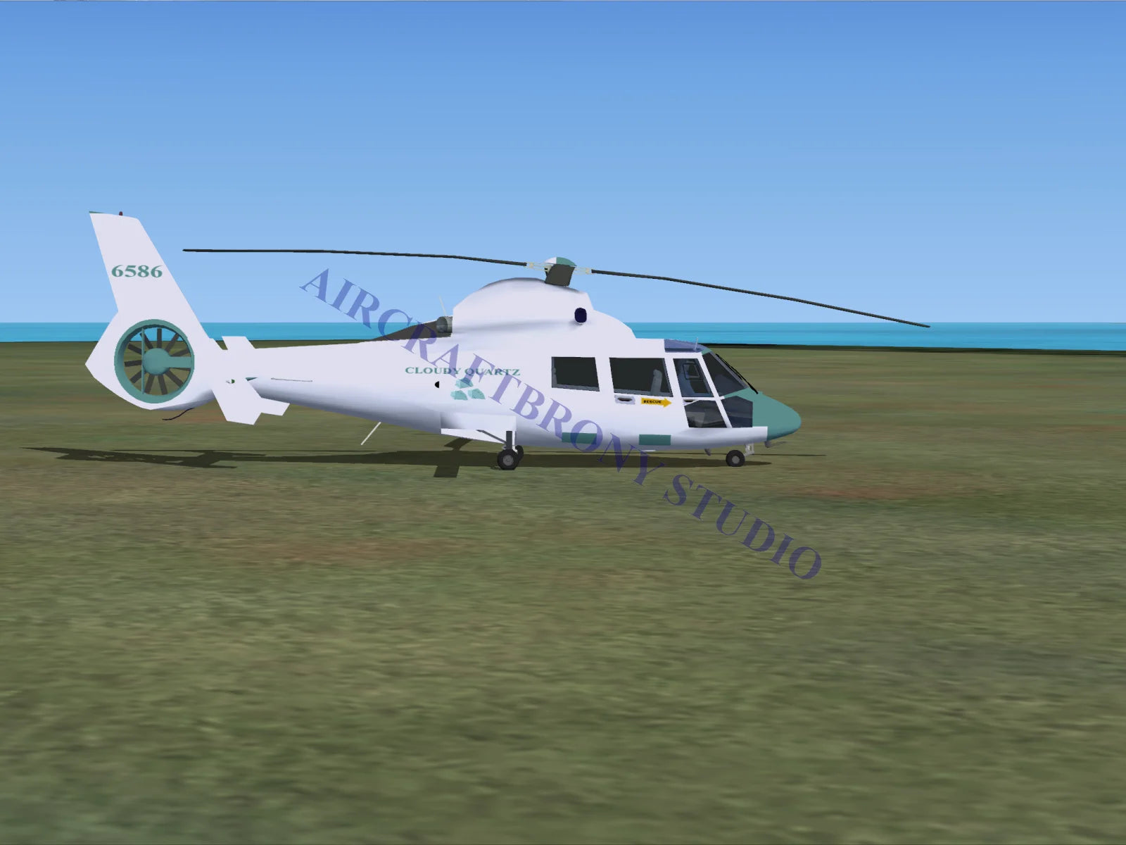 Cloudy Quartz Pie Aerospatiale HH65 Dolphin (Digital Image) Digital Image