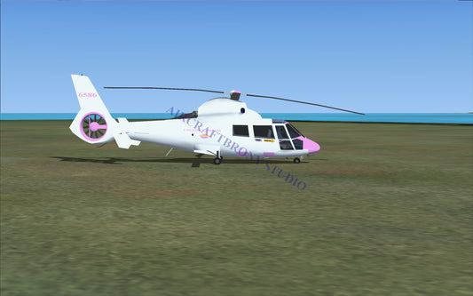 Coconut Cream Aerospatiale HH65 Dolphin (Digital Image) Digital Image