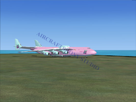Pink boeing 747-8 cargo plane with four engines and a distinctive humpback design.