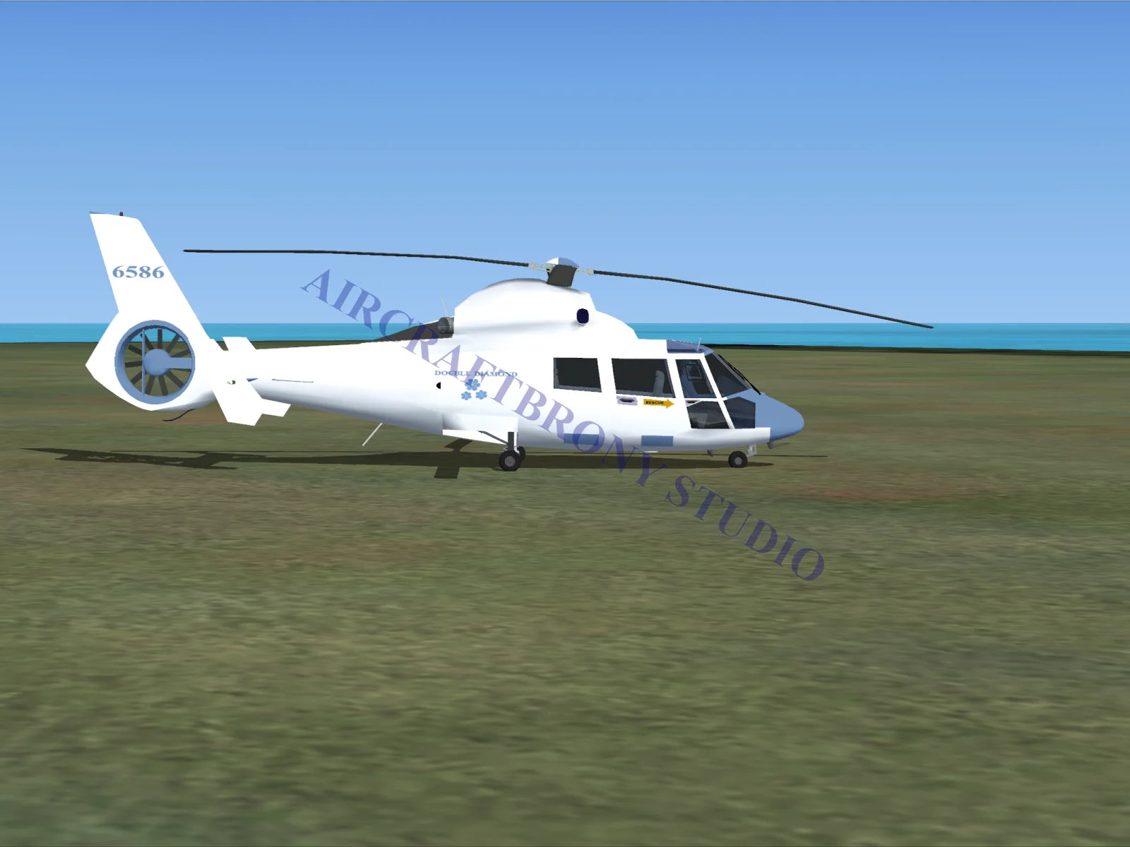 Double Diamond Aerospatiale HH65 Dolphin (Digital Image) Digital Image