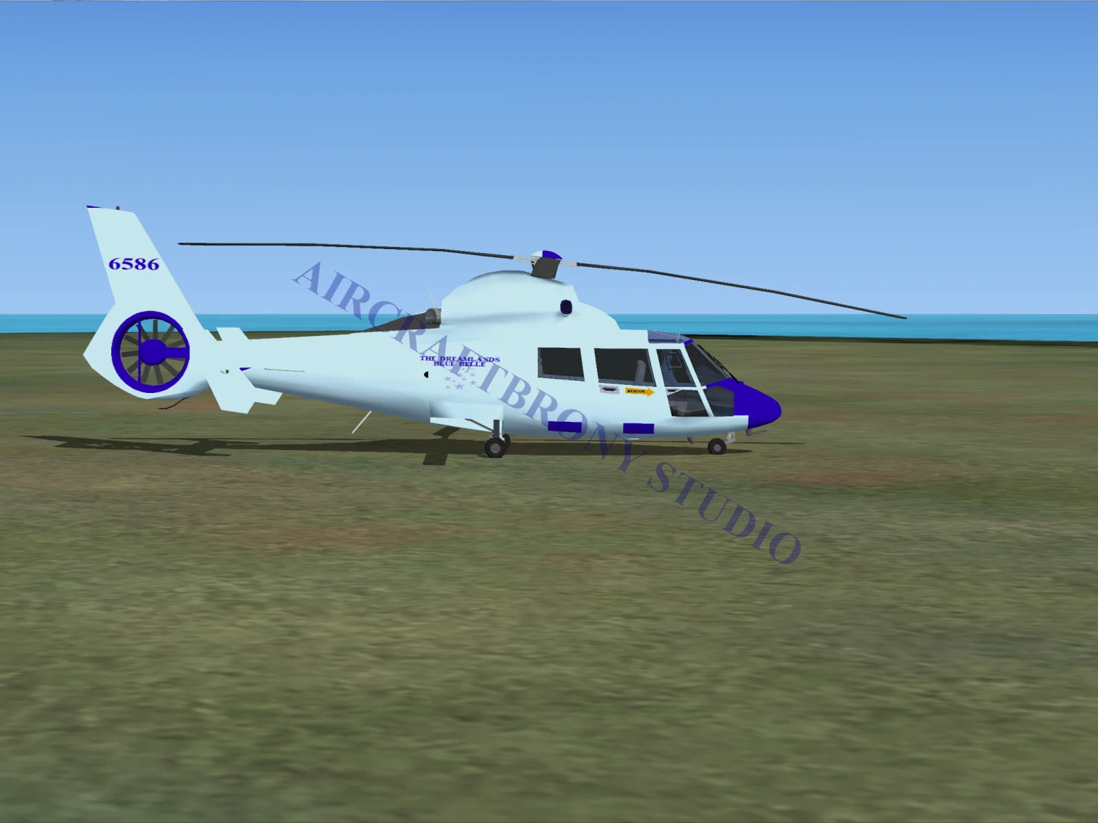 Dreamlands (Blue Belle) Aerospatiale HH65 Dolphin (Digital Image) Digital Image