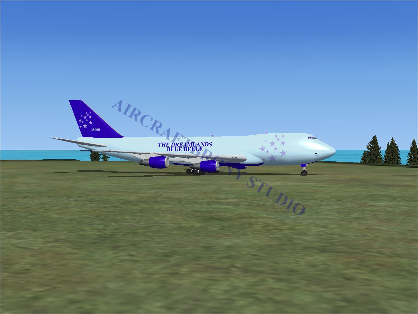 The Dreamlands (Blue Belle) Boeing 747-200 (Digital Image) Digital Image