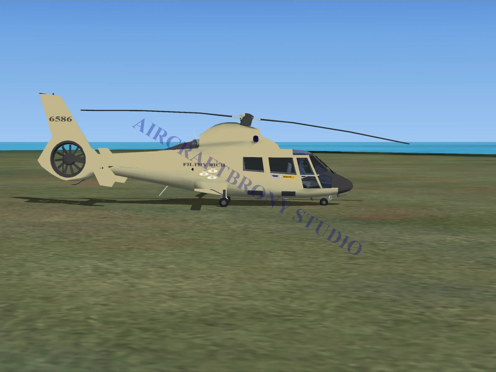 Filthy Rich Aerospatiale HH65 Dolphin (Digital Image) Digital Image