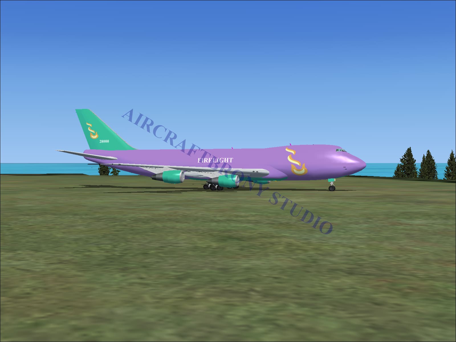 Firelight Boeing 747-200 (Digital Image) Digital Image