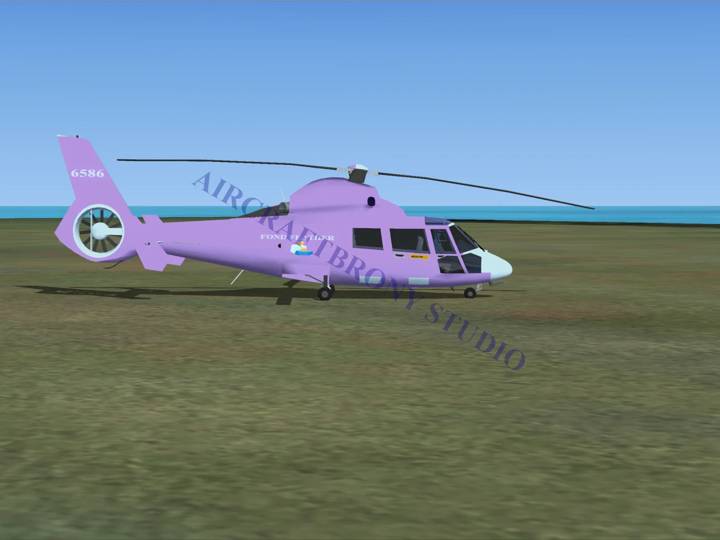 Fond Feather Aerospatiale HH65 Dolphin (Digital Image) Digital Image