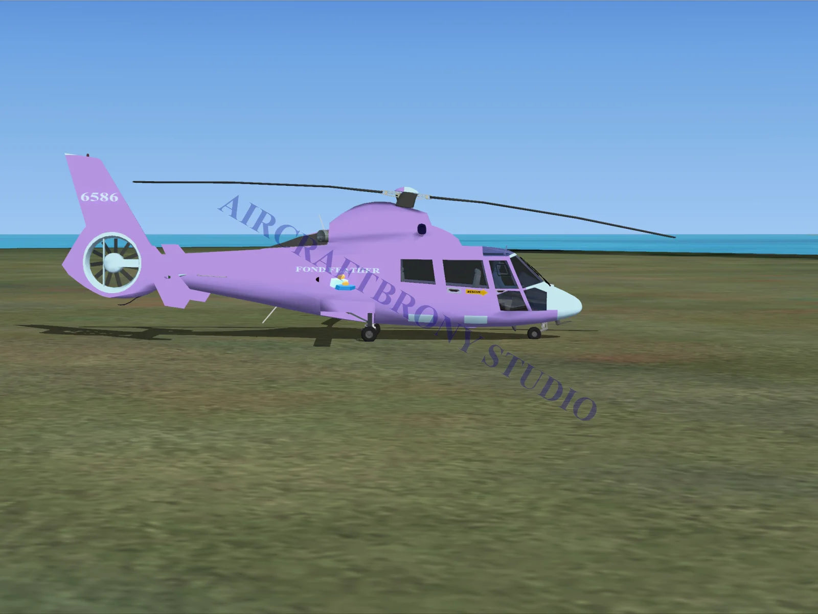 Fond Feather Aerospatiale HH65 Dolphin (Digital Image) Digital Image