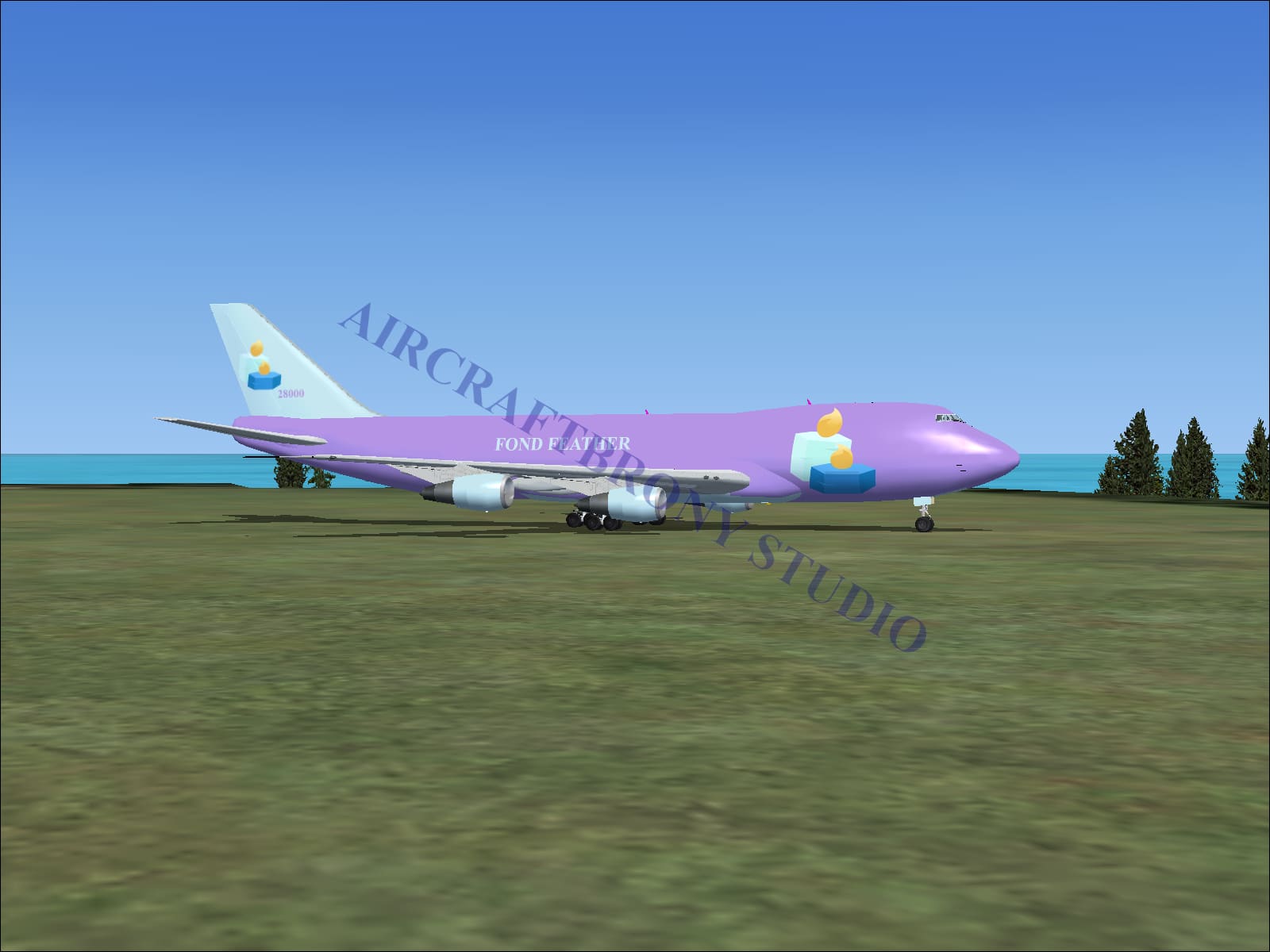 Fond Feather Boeing 747-200 (Digital Image) Digital Image