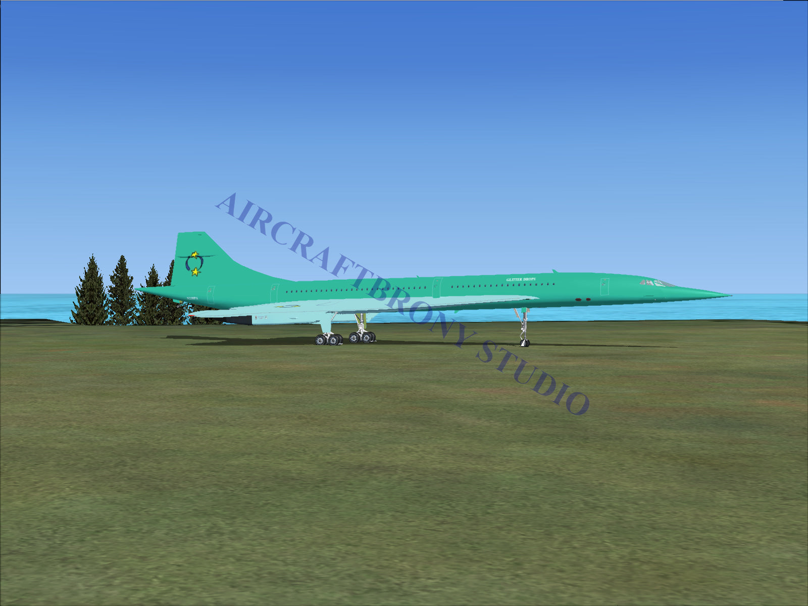 Glitter Drops Aerospatiale Concorde (Digital Image) Digital Image