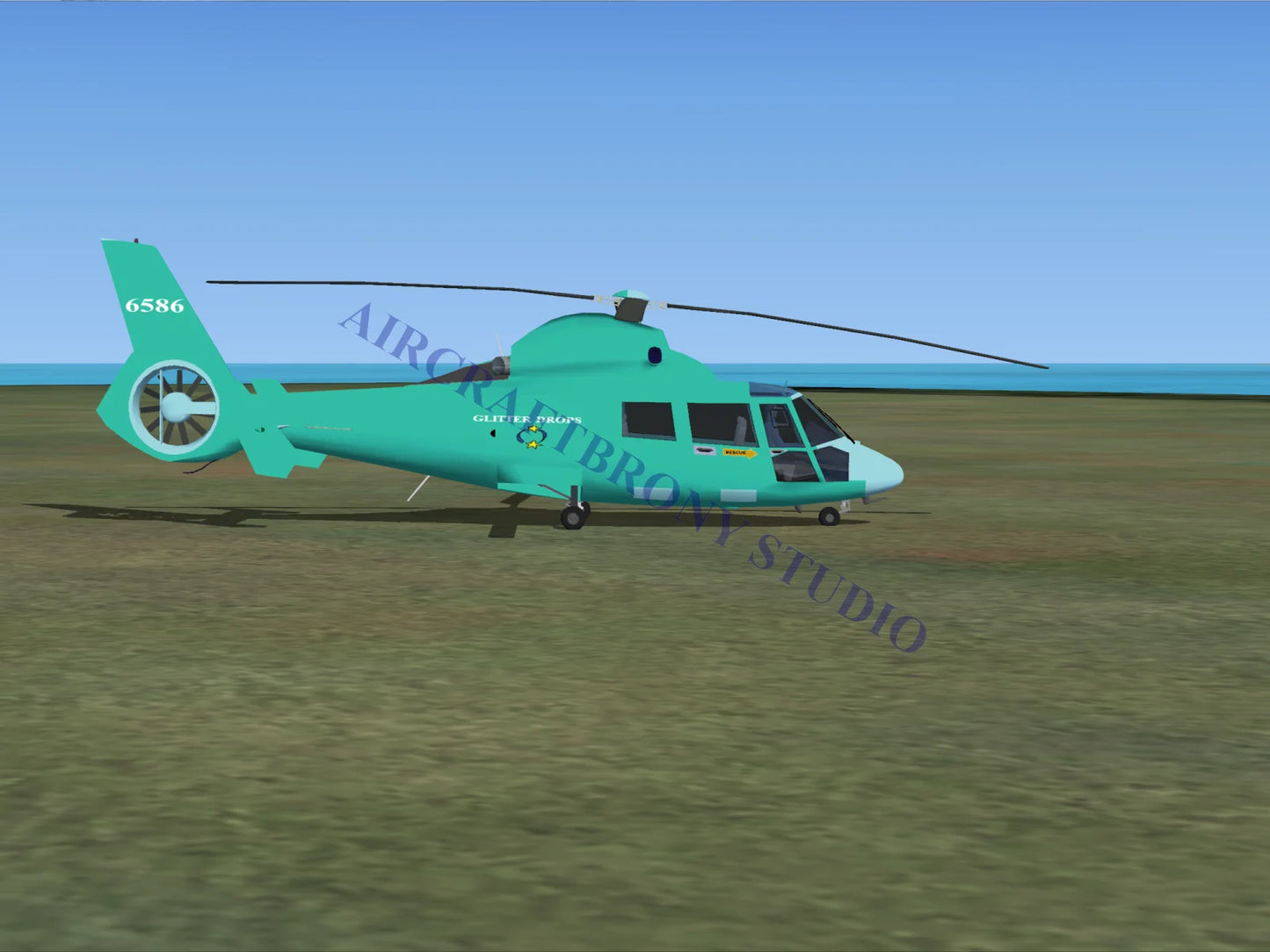 Glitter Drops Aerospatiale HH65 Dolphin (Digital Image) Digital Image