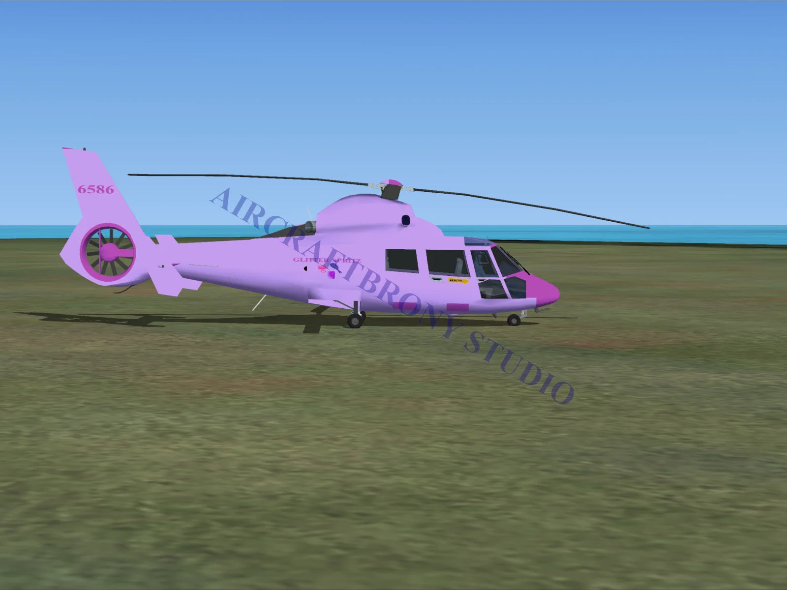 Glitter Spritz Aerospatiale HH65 Dolphin (Digital Image) Digital Image