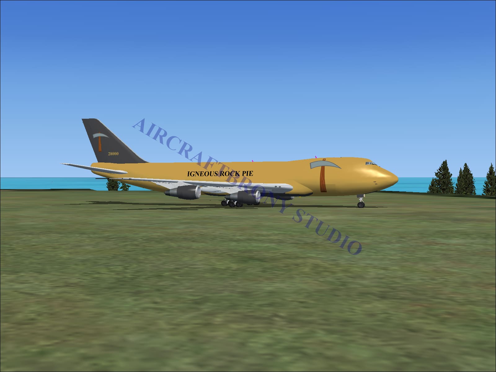 Igneous Rock Pie Boeing 747-200 (Digital Image) Digital Image