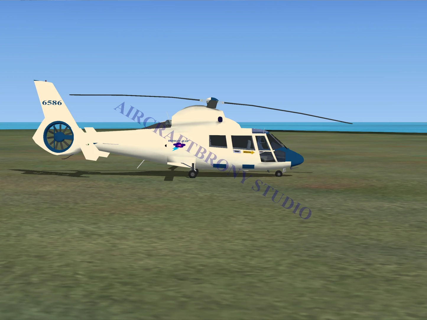 Indigo Zap Aerospatiale HH65 Dolphin (Digital Image) Digital Image