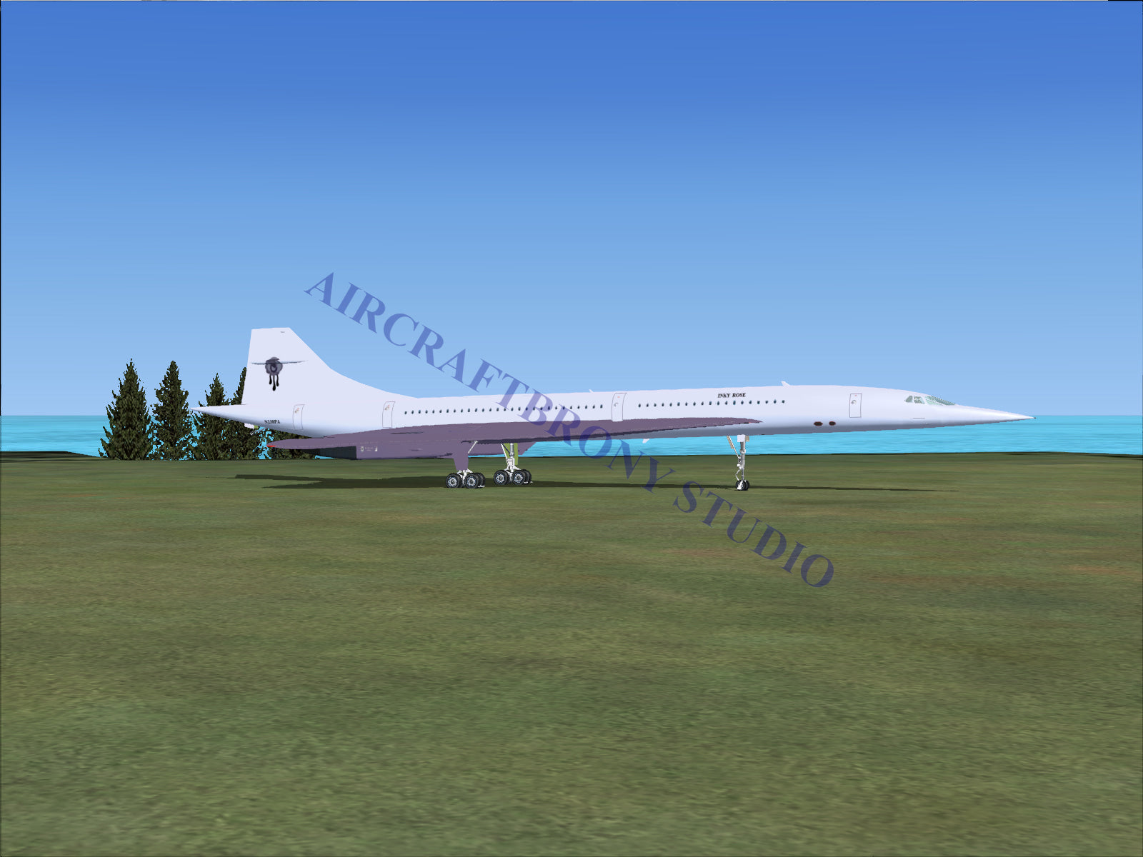 Inky Rose Aerospatiale Concorde (Digital Image) Digital Image